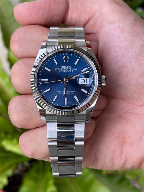 rolex datejust 36mm blue dial roman|rolex 36mm datejust with diamonds.